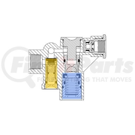 Sealco 110705 Valve Body Fluid Pipe Moveable Seal Assembly, for 110700 110500 (Blue Section On Image)