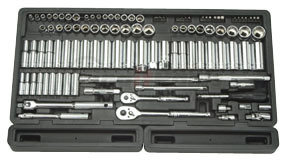 1380 by ATD TOOLS - 106 pc. SAE/Metric 1/4” & 3/8” Dr. Socket Tray