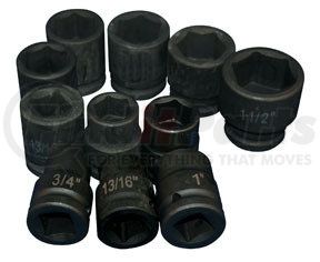6404 by ATD TOOLS - 11 Pc. 3/4" Drive 6 Point SAE Truck Service Impact Socket Set