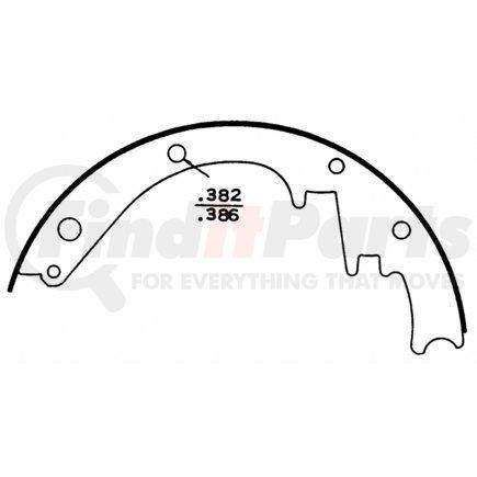 Z161 by WAGNER - Wagner Brake Z161 Drum Brake Shoe