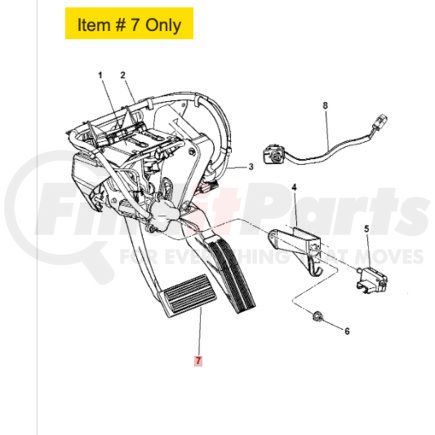 5134311AA by CHRYSLER - Brake Pedal Pad - fits 2005-2007 Chrysler Town & Country