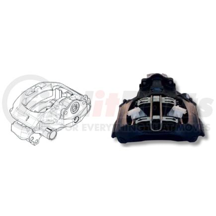 S-33648-3 by HENDRICKSON - Air Brake Disc Brake Caliper - for Hendrickson Pan 22-1 Series Trailers