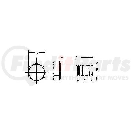 W1117 by GUNITE - .562-12 x 2.06 - Cap Screw (Gunite)