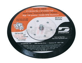50632 by DYNABRADE - 6" Dia. Non-Vacuum Disc Pad, Vinyl-Face