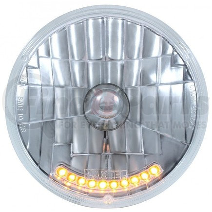 S2010LED-2 by UNITED PACIFIC - Pair (2) of 7" Crystal Headlights w/ 10 Amber LED