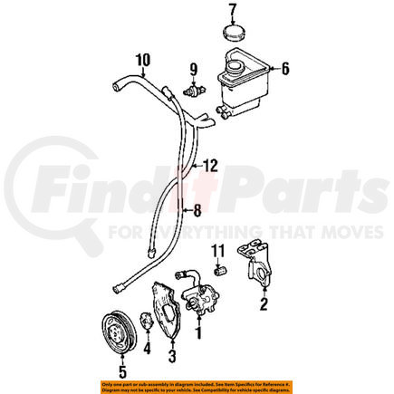 F5RZ3A713B by FORD - FORD OEM-Power Steering Return Hose F5RZ3A713B