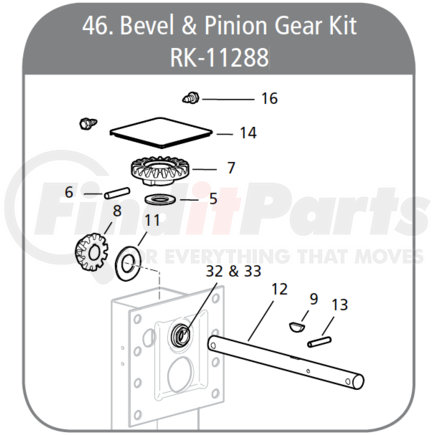 RK-11288 by SAF-HOLLAND - Landing Gear Part - Bevel and Pinion Gear Repair Kit