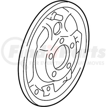 F65Z2212AA by FORD - PLATE ASM BRAKE BACK