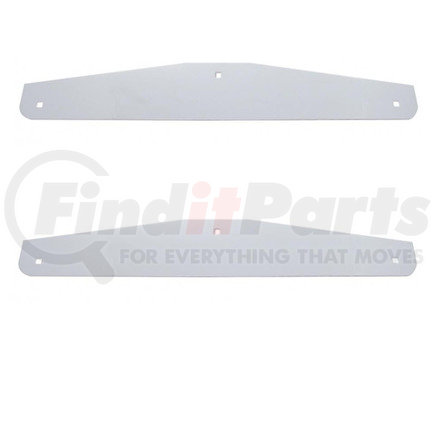 21409-2 by UNITED PACIFIC - Pair (2) of Stainless Steel Mud Flap Bottom Weight Plates 4" x 24" - Bolt Thru