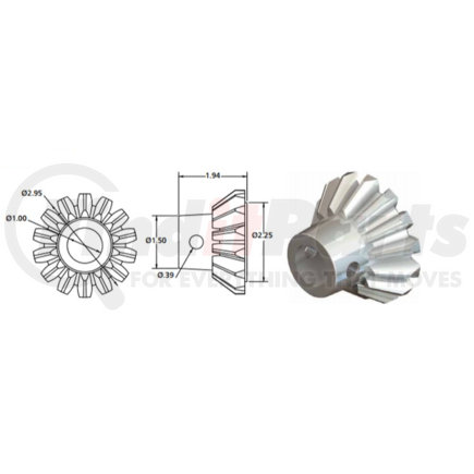 XA-V-06600 by SAF-HOLLAND - Differential Pinion Gear