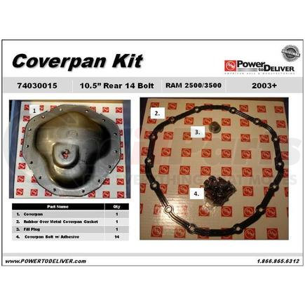 74030015 by AMERICAN AXLE - COVERPAN KIT