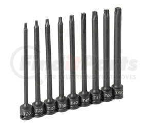 1206T by GREY PNEUMATIC - 3/8" Drive 9 Pc. 6" Length Internal Star Set