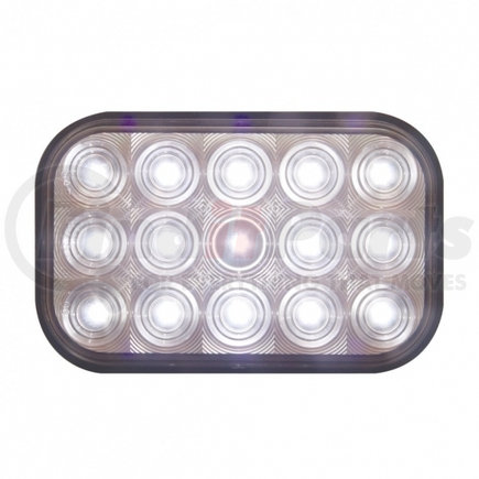 KIT1041 by UNITED PACIFIC - Rectangle Clear White 15 LED Reverse Back Up Utility Light Kits w/ Grommets