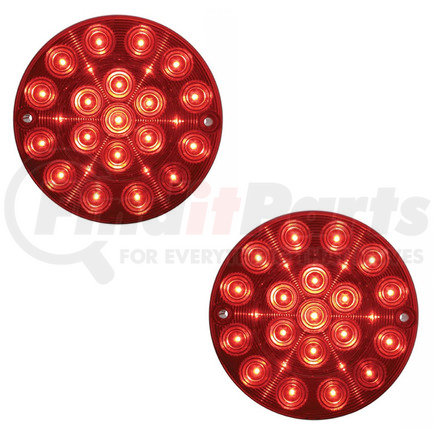 CTL8010LED-2 by UNITED PACIFIC - Pair (2) 1975-1982 Chevy Corvette 25 LED Stop Turn Tail Lights, 1976 77 78 79 80 81