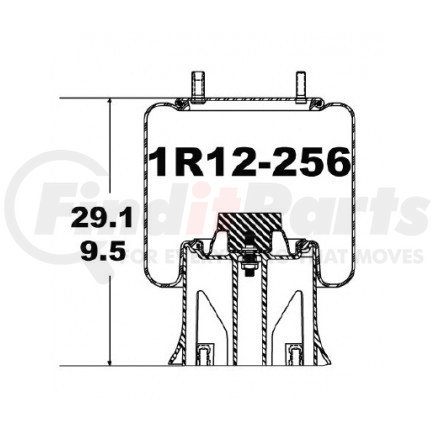 1R12-256 by STEMCO - Super Cushion® Rolling Lobe Air Springs