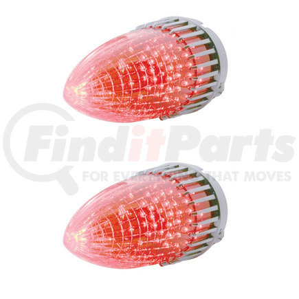 CTL5911LED-2 by UNITED PACIFIC - Pair (2) of 1959 Cadillac Style 40 LED Red Stop Brake Turn Signal Tail Lights