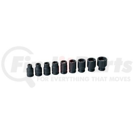 9709G by GREY PNEUMATIC - 1/4" Drive 9 pc. Magnetic Impact Socket Set