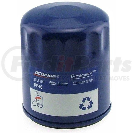 PF46 by ACDELCO - GM Original Equipment™ Engine Oil Filter - OE Design, with Threaded Insert
