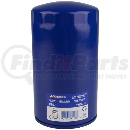 PF67 by ACDELCO - Gold™ Engine Oil Filter - Spin-On