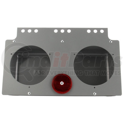 407253 by TRUCK-LITE - 40 Series Brake / Tail Light Bracket - 9 Screw Bracket Mount, For Round Shape Lights, Gray Metal, 4 in Diameter Lights