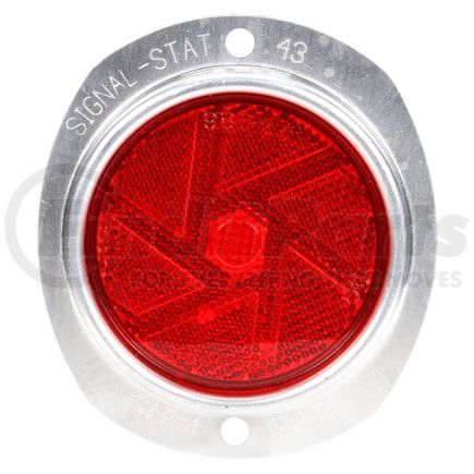 433 by TRUCK-LITE - Signal-Stat Reflector - 3" Round, Red, 2 Screw or Bracket Mount
