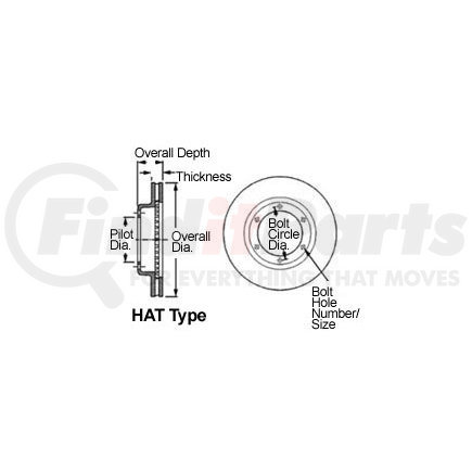 54102P by WEBB - Disc Brake Rotor 14.75 X 1.345