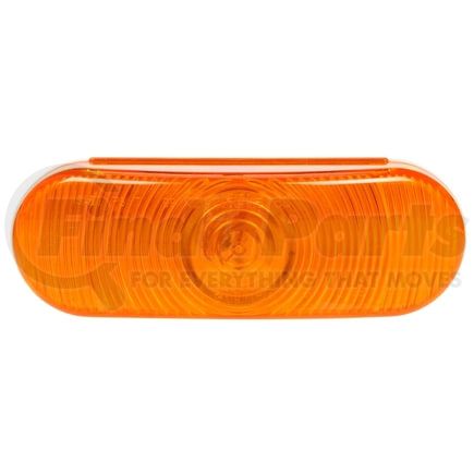 60022Y3 by TRUCK-LITE - 60 Series Turn Signal / Parking Light - Incandescent, Yellow Oval, 1 Bulb, Grommet Mount, 12V, Black PVC Trim
