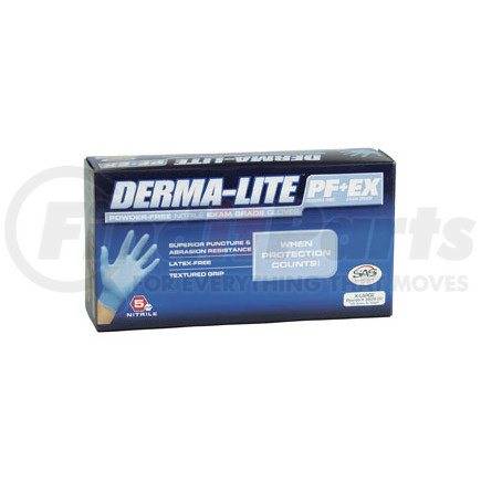 6608-20 by SAS SAFETY CORP - Derma-Lite™ Powder-Free Nitrile Disposable Gloves, Large