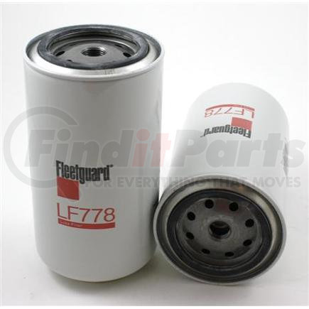 LF778 by FLEETGUARD - Engine Oil Filter - 6.91 in. Height, 3.67 in. (Largest OD), Carrier 300030400