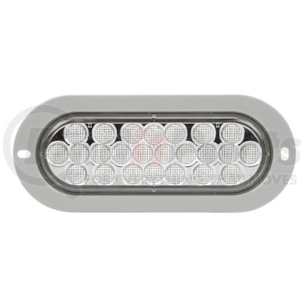 6063C3 by TRUCK-LITE - Back Up Light - LED, Clear Oval, 24 Diode, Gray Flange, Pl-3, 12 Volt, Bulk