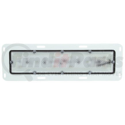 80251C3 by TRUCK-LITE - 80 Series Dome Light - LED, 10 Diode, Rectangular Clear Lens, White 8 Screw Bracket Mount, 12V