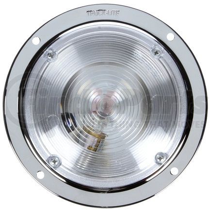 803513 by TRUCK-LITE - 80 Series Dome Light - Incandescent, 1 Bulb, Round Clear Lens, Chrome Bracket Mount, 12V
