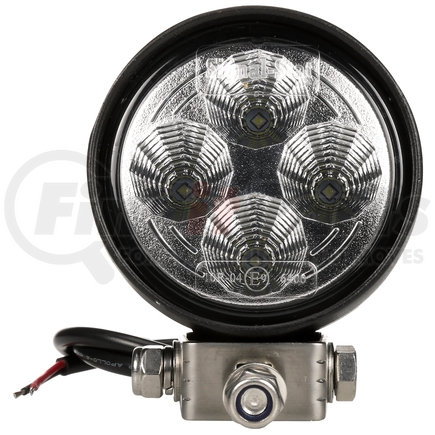 81403 by TRUCK-LITE - Signal-Stat Flood Light - 3 in. Round LED, Black, 4 Diode, 700 Lumen, 12-36V