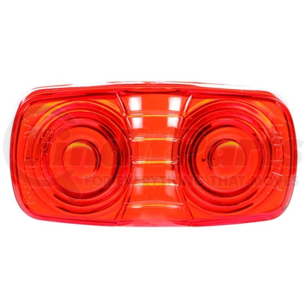 90073 by TRUCK-LITE - Signal-Stat Headlight Lens - Rectangular, Red, Acrylic, For Headlights-Fog & Driving (27004), Lighting Kit (80893), M/C Lights (1201, 1203, 1204, 1211, 1213, 1215, 1216, 1253), Snap-Fit, Bulk
