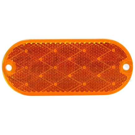98031Y3 by TRUCK-LITE - Reflector - 2 x 4" Oval, Yellow, 2 Screw
