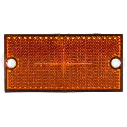 98035Y3 by TRUCK-LITE - Reflector - 2 x 4" Rectangle, Yellow, ABS 2 Screw