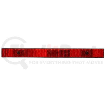 98154R3 by TRUCK-LITE - Reflector - 1 x 12" Rectangle, Red, 2 Screw or Adhesive Mount