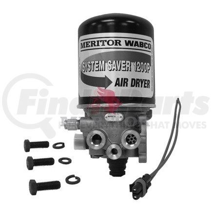 S4324130240 by MERITOR - Air Brake Dryer -12V, 0.25 in.-18 NPTF Conrol, 0.50 in.-14 NPTF Supply and Delivery, with TCV