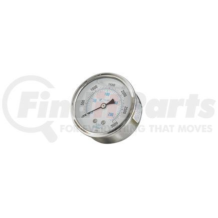 P562704 by DONALDSON - Hydraulic Pressure Gauge - 2.80 in. dia., Center Back, 1/4 NPT thread size, BAR: 0 - 6.9 / PSI: 0 - 100 Pressure Range