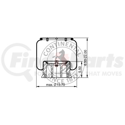 ContiTech AS9148 Suspension Air Spring Kit CONTITECH AIR SPRING 64343/1R14-026/8364