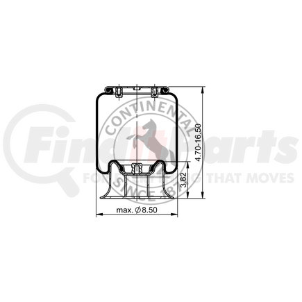 AS5405 by CONTITECH - CONTITECH AIR SPRING 68120/8038