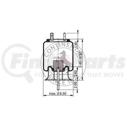 ContiTech AS5434 Suspension Air Spring Kit CONTITECH AIR SPRING 68129/8045