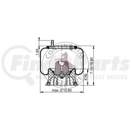 ContiTech AS8805 Suspension Air Spring Kit AIR SPRING 64474/1R12-438/8462
