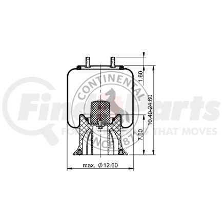 ContiTech AS9348 Suspension Air Spring Kit CONTITECH AIR SPRING 65356/1R12-357