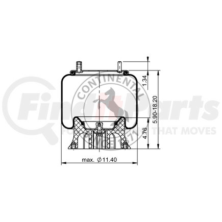 ContiTech AS9385 Suspension Air Spring Kit CONTITECH AIR SPRING 67492 / 1R11-178