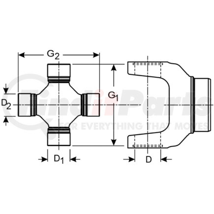 5-790X by DANA - Universal Joint; Non-Greaseable