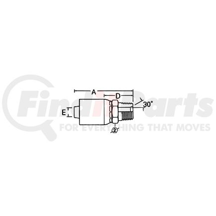 24Z-124 by WEATHERHEAD - Z Series Hydraulic Coupling / Adapter - Male Rigid, 2" hex, 1 1/2-11 1/2 thread