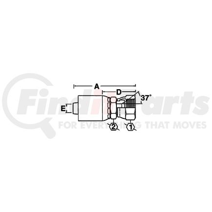 24Z-624 by WEATHERHEAD - Eaton Weatherhead Z Series Crimp Hose Fittings JIC 37 Female Swivel