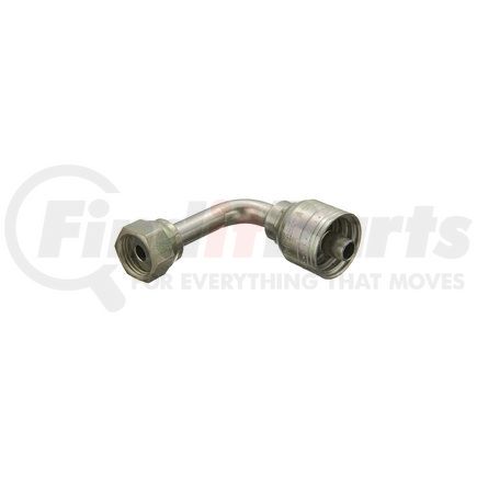 04Z-A64 by WEATHERHEAD - Eaton Weatherhead Z Series Crimp Hose Fittings Female ORS Swivel Long Drop 90 Elbow