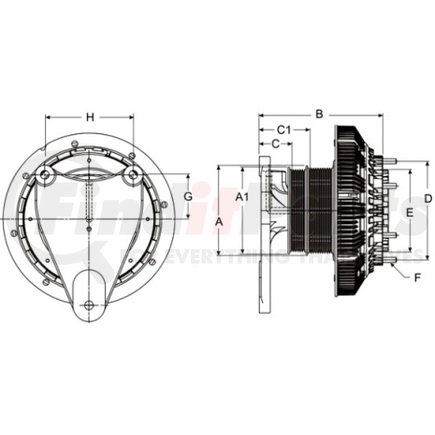 79A9955 by HORTON - DM Advantage Two-Speed Reman Fan Clutch